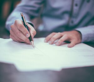 hand writing document