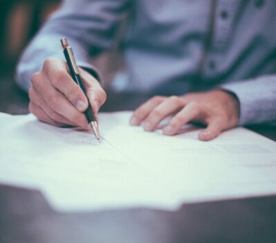 hand writing document